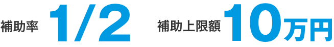 補助率1/2 補助上限額10万円